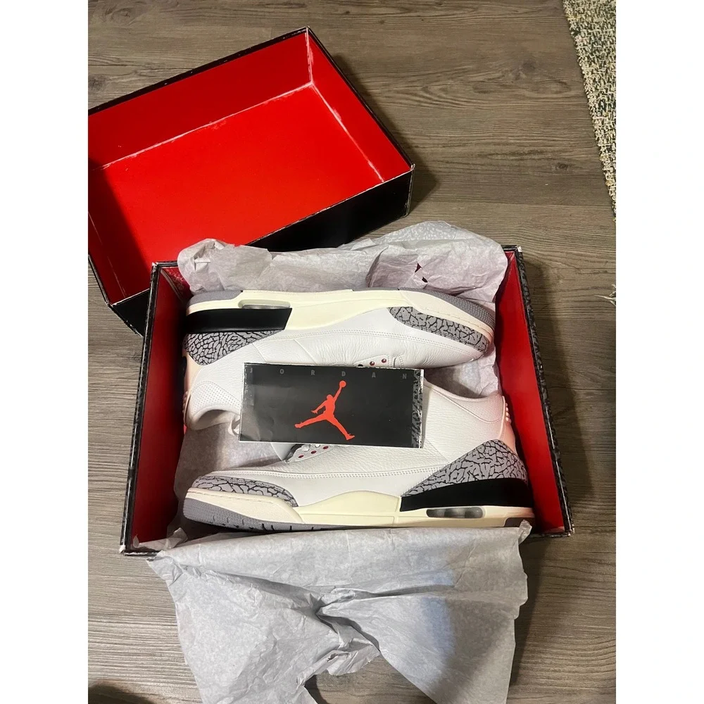 Air Jordan 3 Retro Men's White Cement Reimagined DN3707-100 Size 16